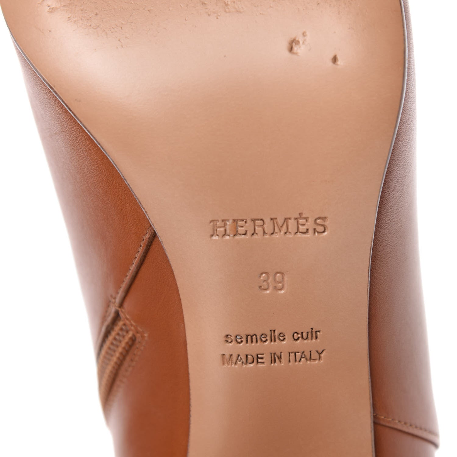 Hermes Calfskin Saint Germain Ankle Boots 39 Gold 6 of 11