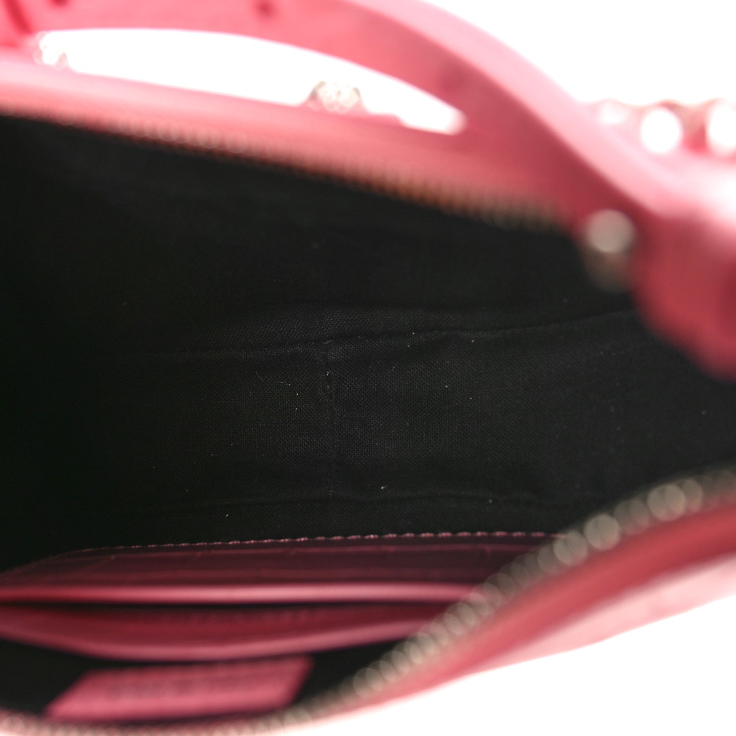 Extra Supple Calfskin Crocodile Embossed Le Cagole Mini Purse With Chain Sweet Pink