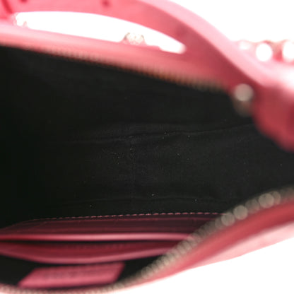 Balenciaga Extra Supple Calfskin Crocodile Embossed Le Cagole Mini Purse With Chain Sweet Pink 5 of 9