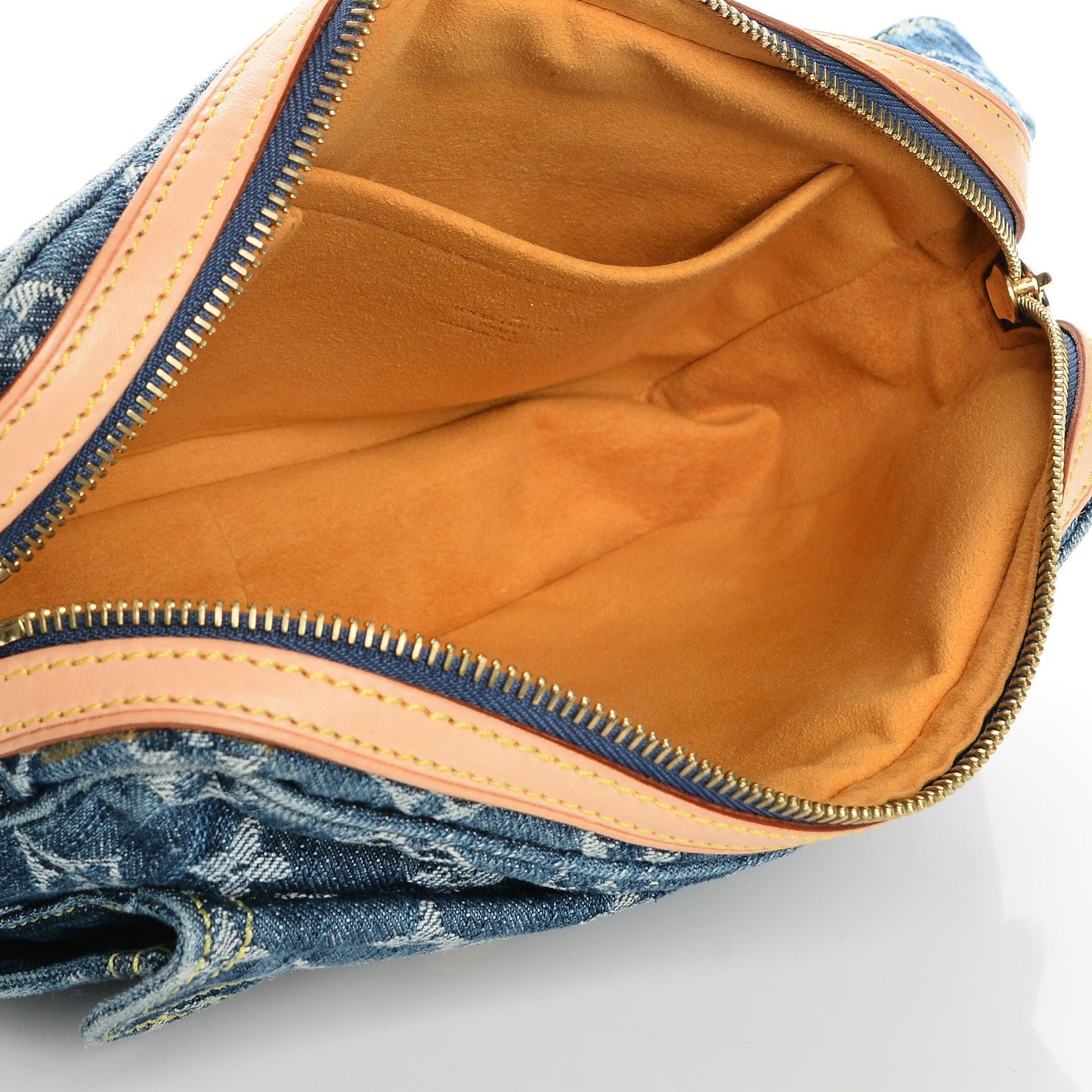 Monogram Denim Bum Bag Blue