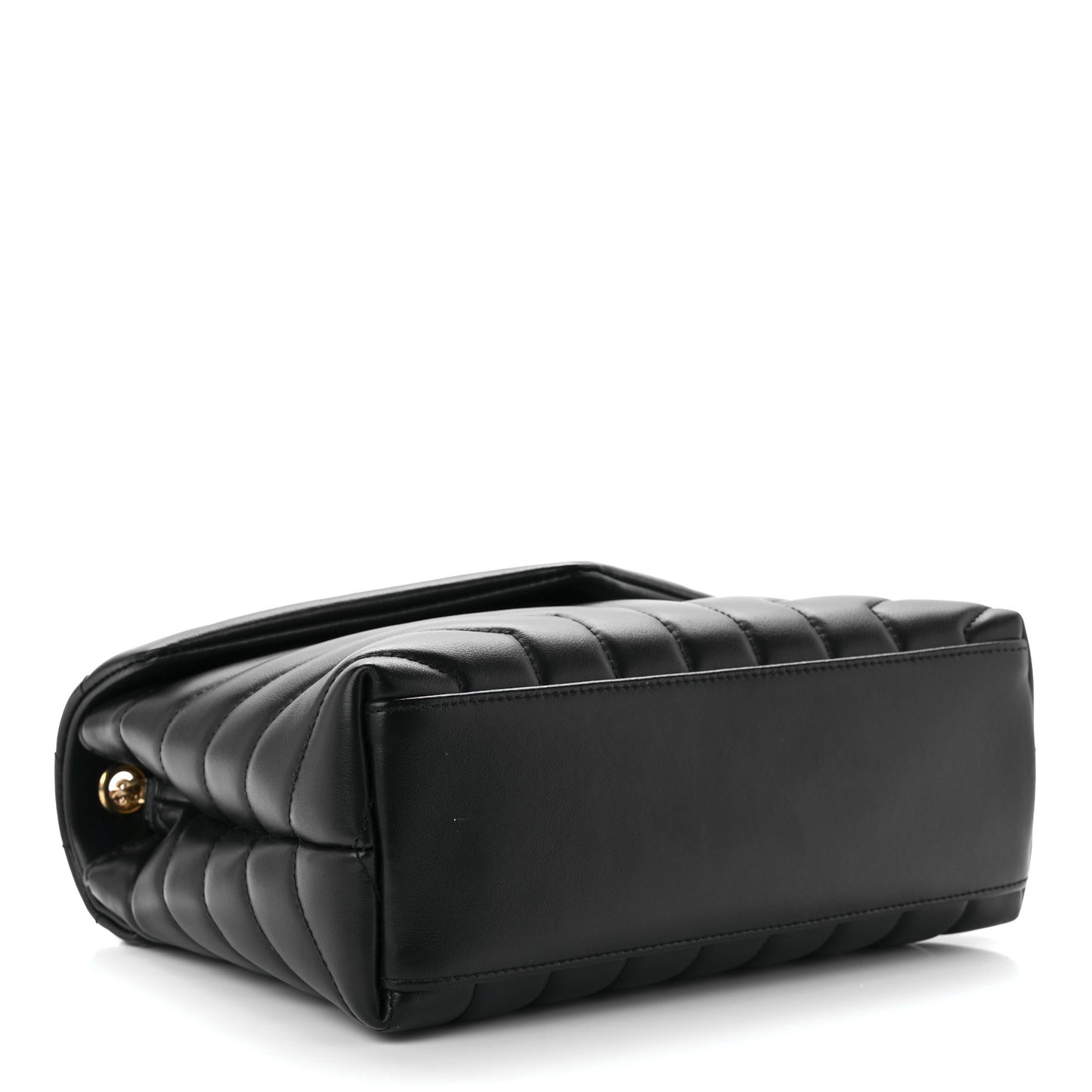 Calfskin Y Quilted Monogram Small Loulou Chain Satchel Black