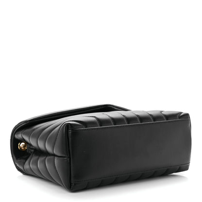 Saint Laurent Calfskin Y Quilted Monogram Small Loulou Chain Satchel Black 4 of 12