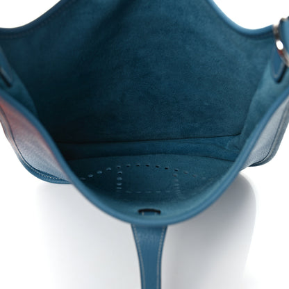 Hermes Taurillon Clemence Evelyne III PM Blue Jean 5 of 9