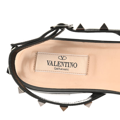 Valentino Garavani Mesh Rockstud Slingback Flats 38 Black 7 of 9