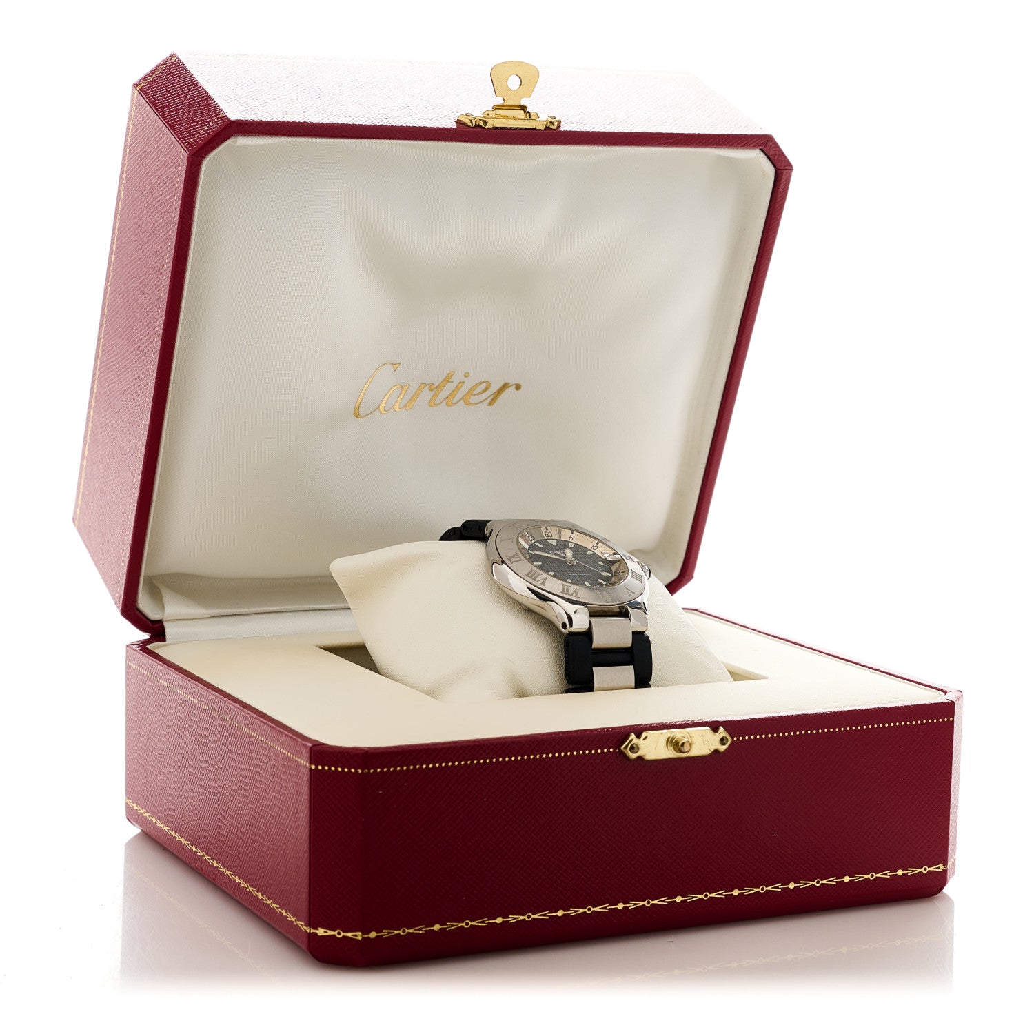 Cartier Stainless Steel Rubber 37mm Must de 21 Autoscaph Automatic Watch Black 2 of 5