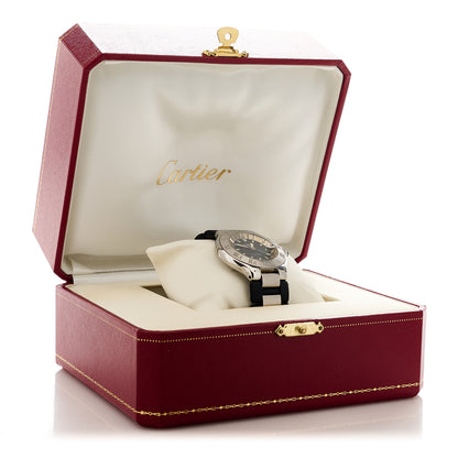Cartier Stainless Steel Rubber 37mm Must de 21 Autoscaph Automatic Watch Black 2 of 5
