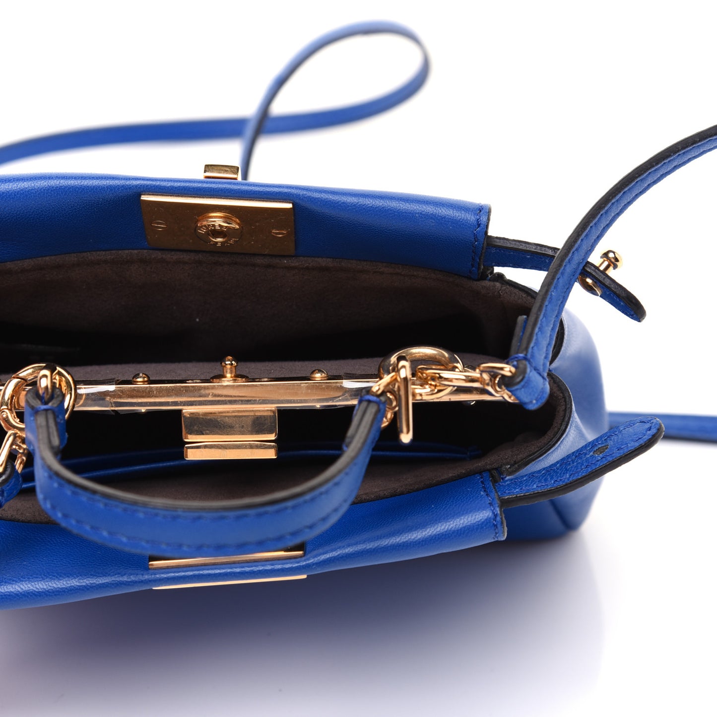 Nappa Micro Peekaboo Iconic Satchel Bluette