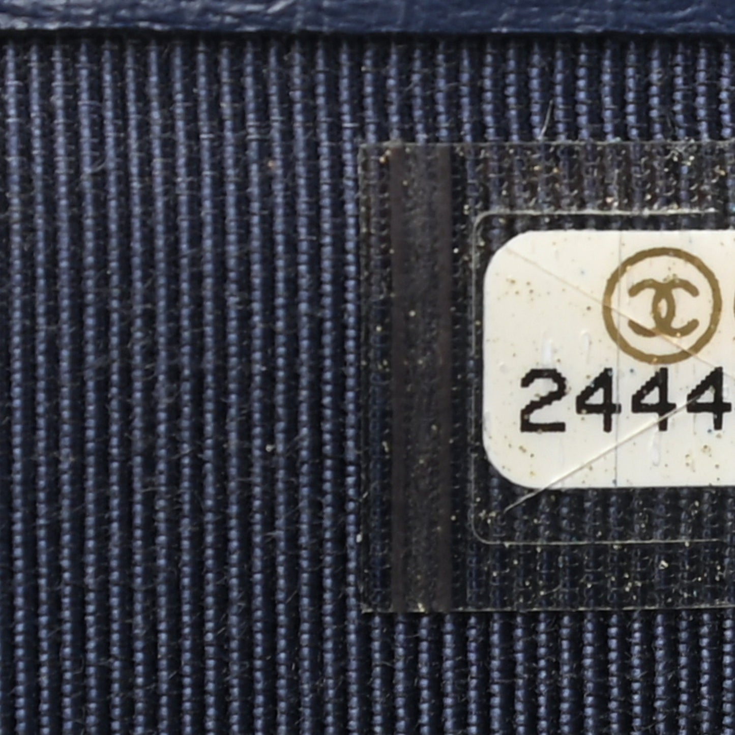 Caviar Quilted Compact Flap Wallet Navy