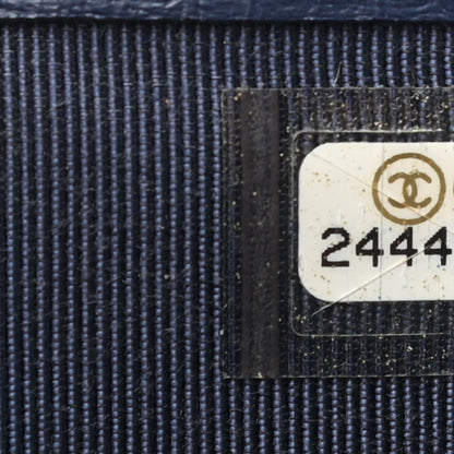 Chanel Caviar Quilted Compact Flap Wallet Navy 8 of 10