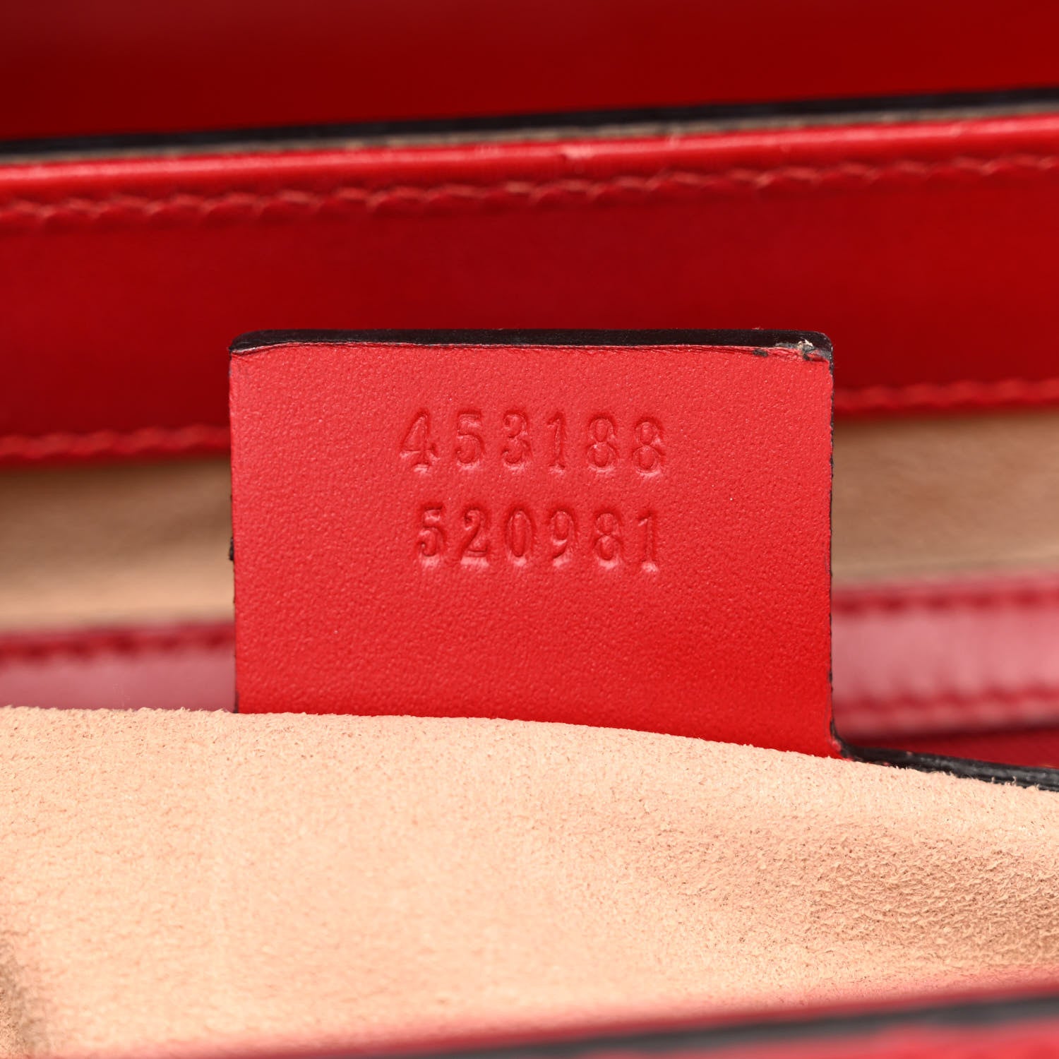 Gucci Guccissima Signature Small Padlock Top Handle Bag Hibiscus Red 7 of 11