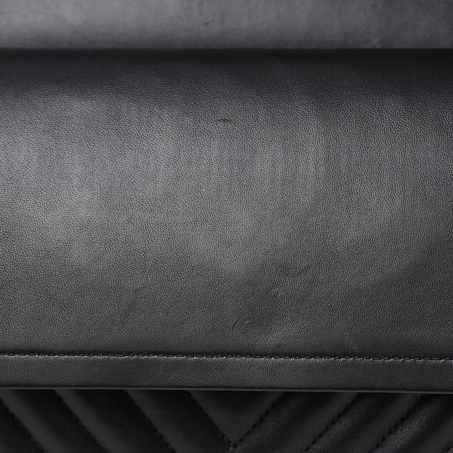 Chanel Lambskin Chevron Quilted Jumbo Double Flap Black 14 of 16