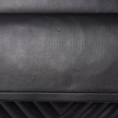 Chanel Lambskin Chevron Quilted Jumbo Double Flap Black 14 of 16