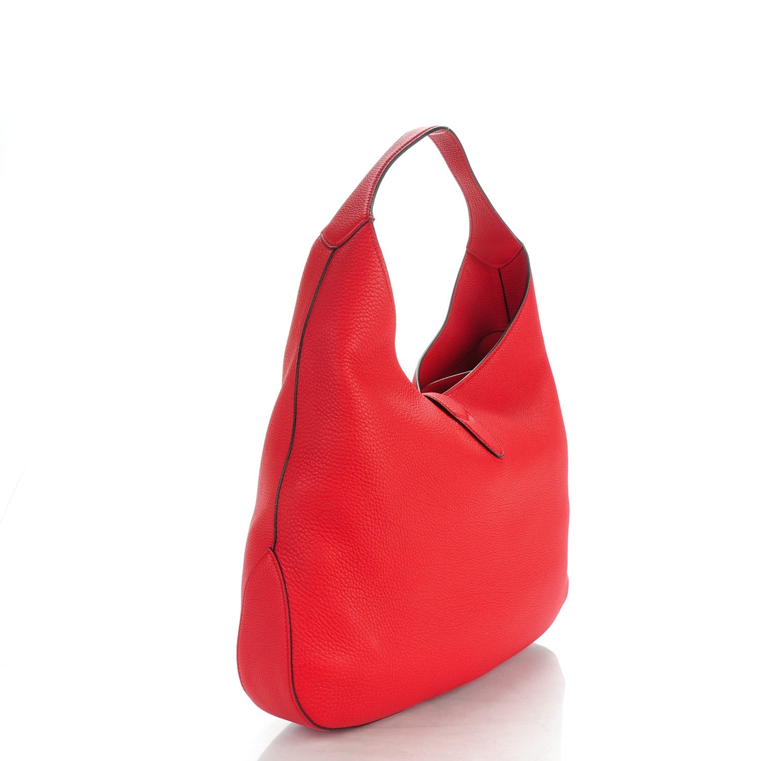 Gucci Soft Grained Calfskin Large Jackie Hobo Hibiscus Red 3 of 8