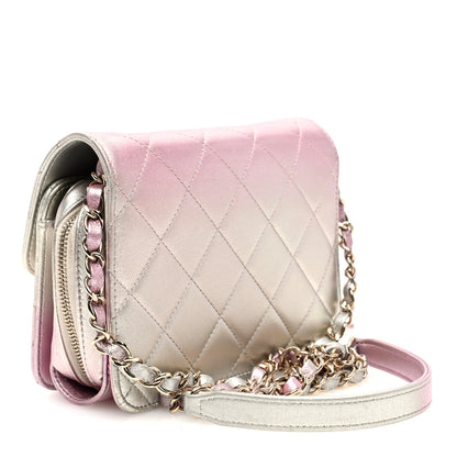 Chanel Metallic Lambskin Like A Wallet Flap Golden Pink 3 of 11