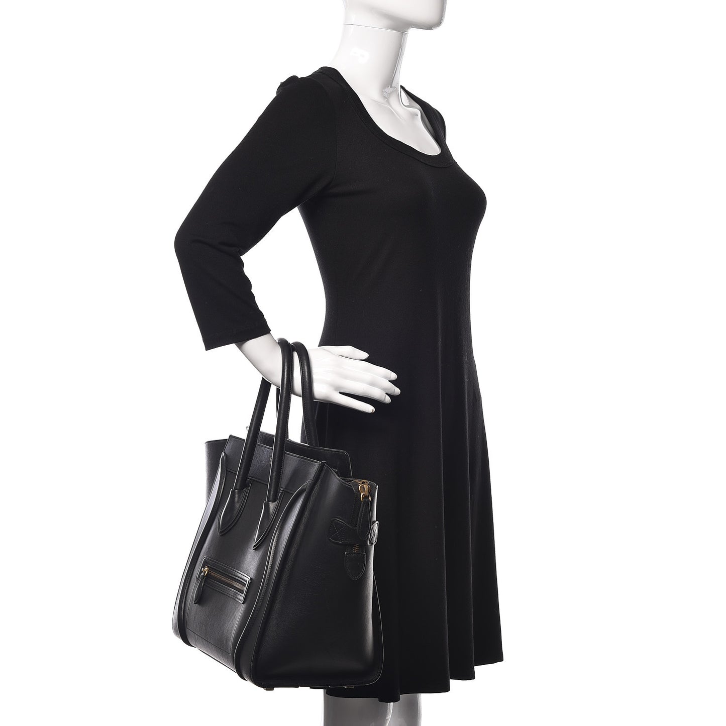 Smooth Calfskin Mini Luggage Black