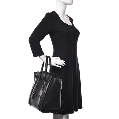 Celine Smooth Calfskin Mini Luggage Black 2 of 28