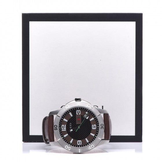 Stainless Steel Calfskin 46mm G-Timeless Quartz Watch Brown