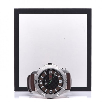 Gucci Stainless Steel Calfskin 46mm G-Timeless Quartz Watch Brown 7 of 7