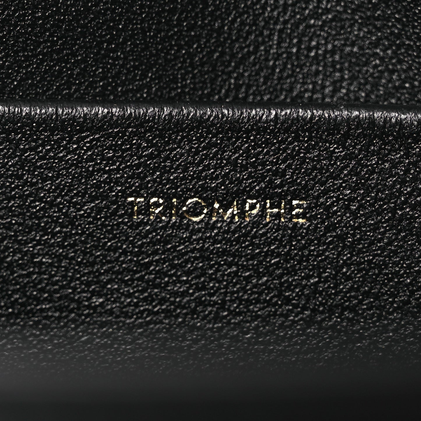 Shiny Calfskin Triomphe Shoulder Bag Black