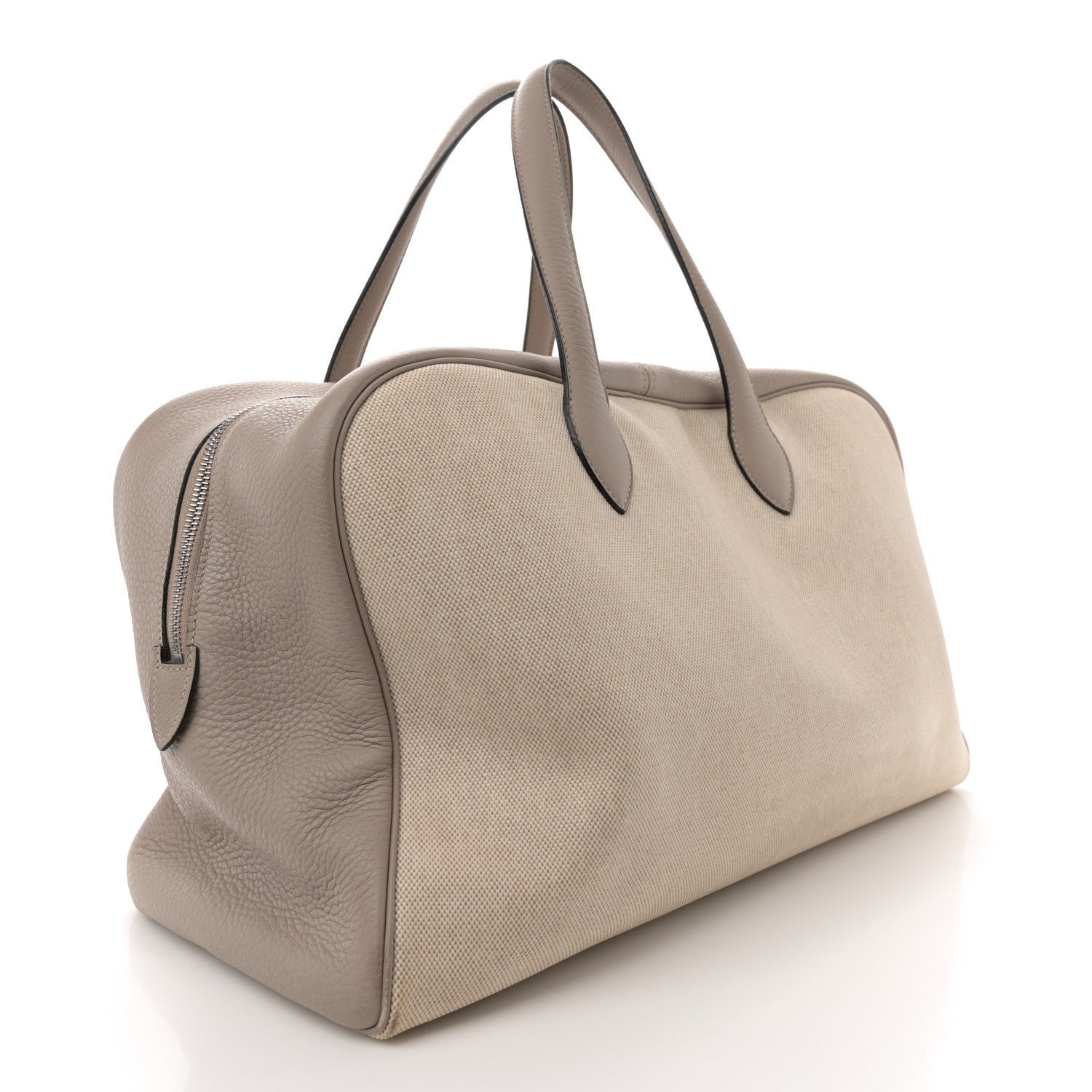 Hermes Toile Taurillon Clemence Victoria II 43 Ecru Gris Tourterelle 2 of 13