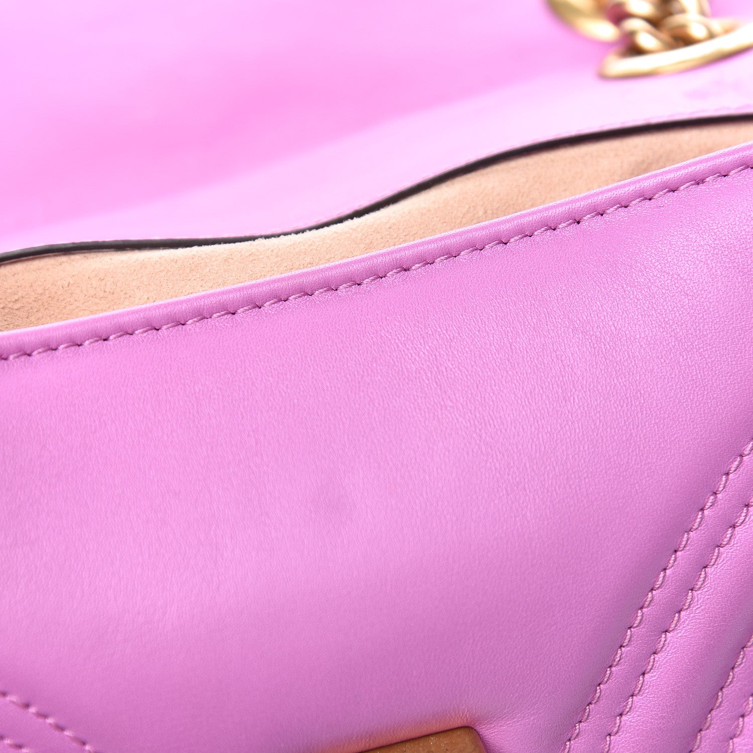 Gucci Calfskin Matelasse Mini GG Marmont Shoulder Bag Candy Mousse 9 of 14