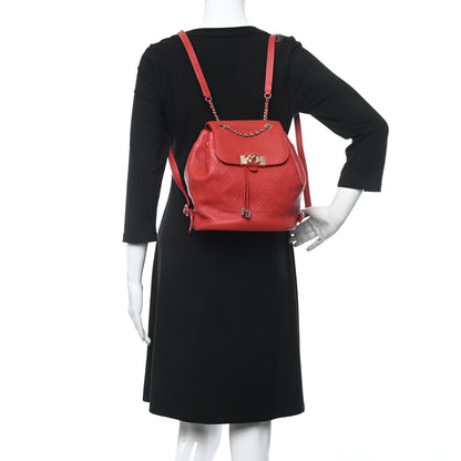 Chanel Caviar Quilted Backpack Red 2 of 10