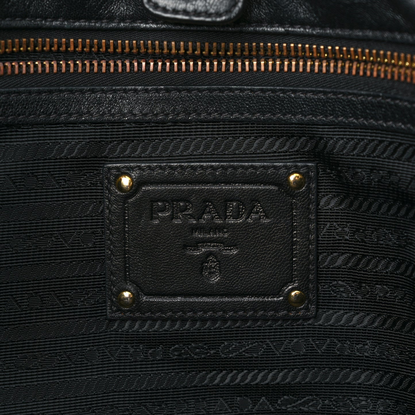 Patent Woven Tote Black