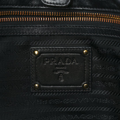 Prada Patent Woven Tote Black 6 of 12