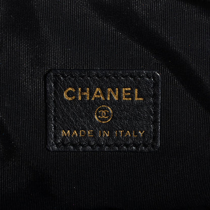 Chanel Lambskin Quilted Valentine Cosmetic Pouch Black 6 of 7