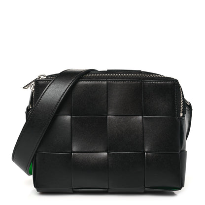 Bottega Veneta Calfskin Maxi Intrecciato Cassette Camera Bag Black 1 of 10
