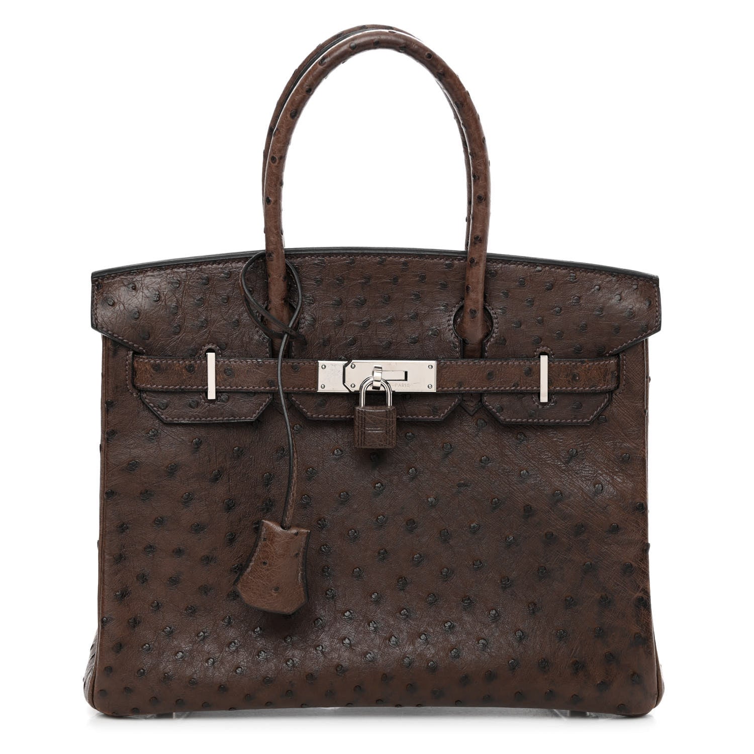 Hermes Ostrich Birkin 30 Chocolate 1 of 16