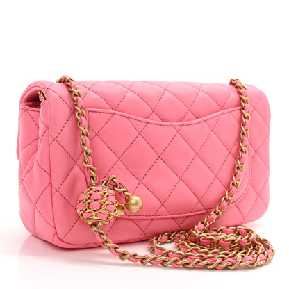 Chanel Lambskin Quilted Mini Rectangular Pearl Crush Flap Pink 2 of 8