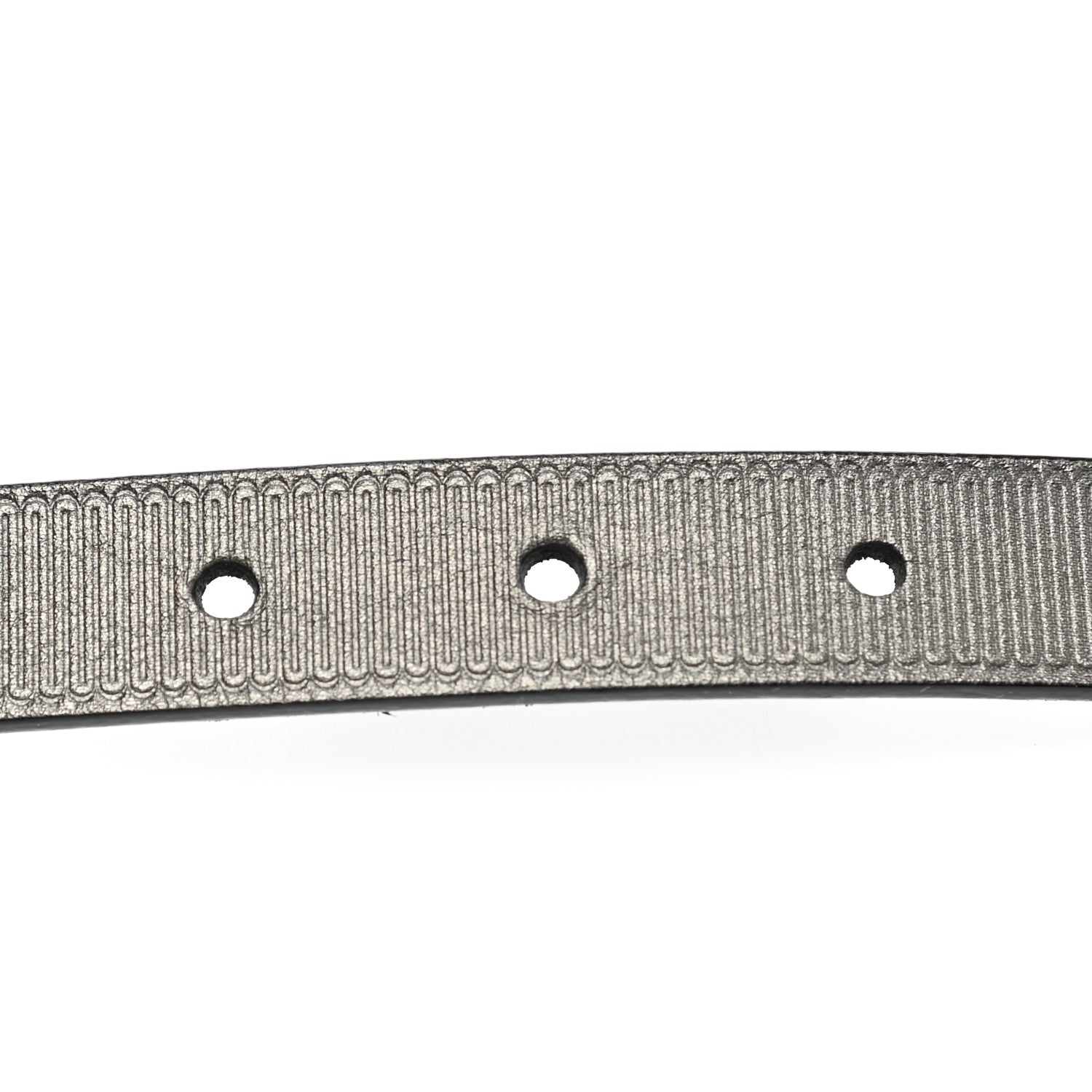 Louis Vuitton Calfskin Embossed 20MM LV Initiales Belt 75 30 Silver 6 of 8