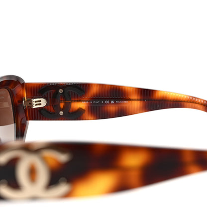 Chanel Acetate Polarized Rectangle Sunglasses 5493 Tortoise 7 of 8