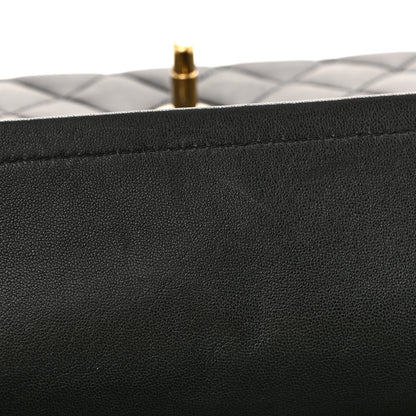 Chanel Lambskin Quilted Medium Double Flap Black 12 of 18