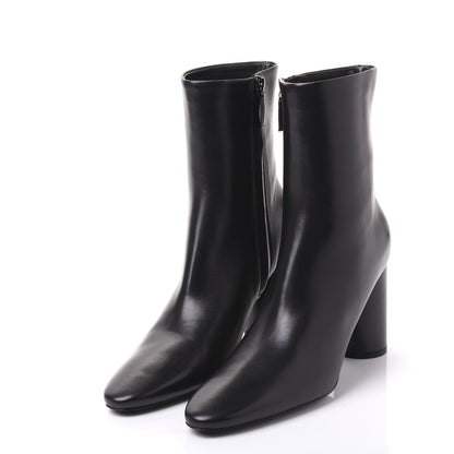 Balenciaga Shiny Sheepskin 20mm Oval Booties 38 Black 3 of 9