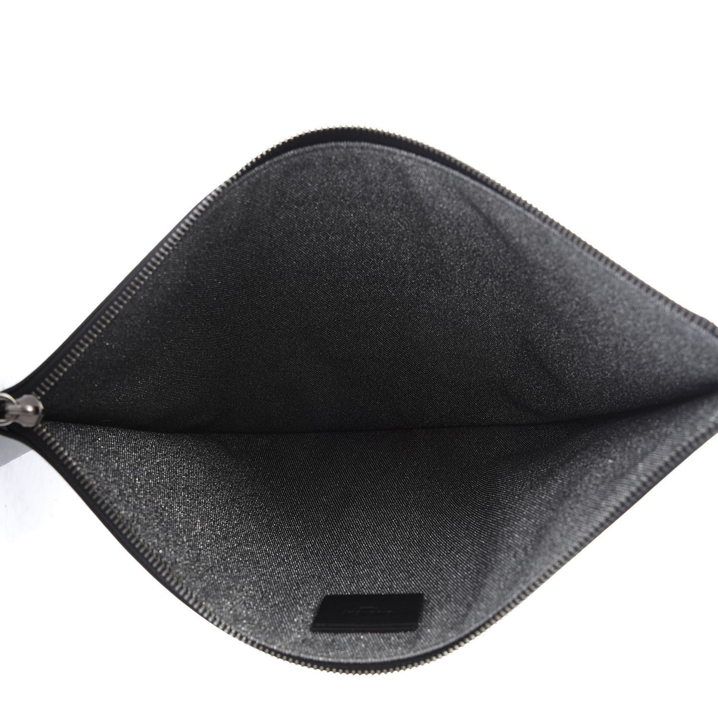 Lambskin Large Emblem Pouch Black