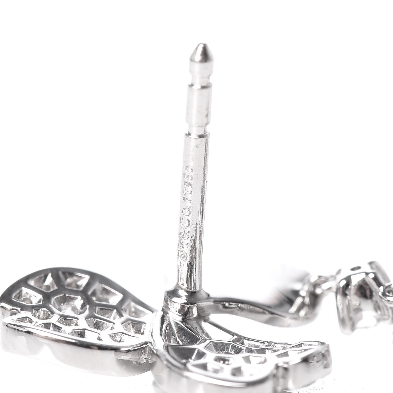 Tiffany Platinum Diamond Paper Flowers Cluster Drop Earrings 4 of 6