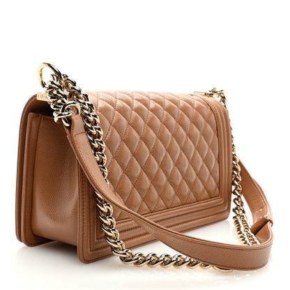 Chanel Caviar Quilted Medium Boy Flap Brown 3 of 9