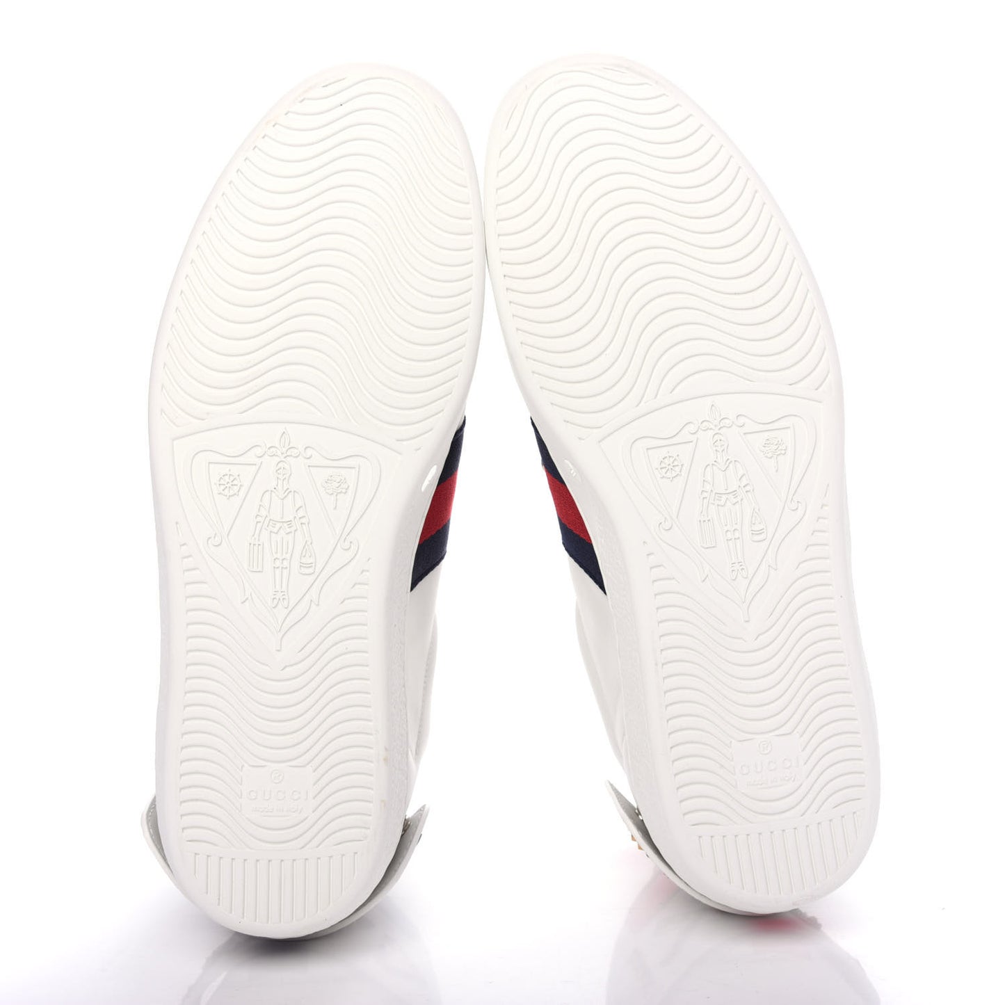 Calfskin Ayers Embroidered Web Mens Ace Removable Patches High Top Sneakers 9.5 White