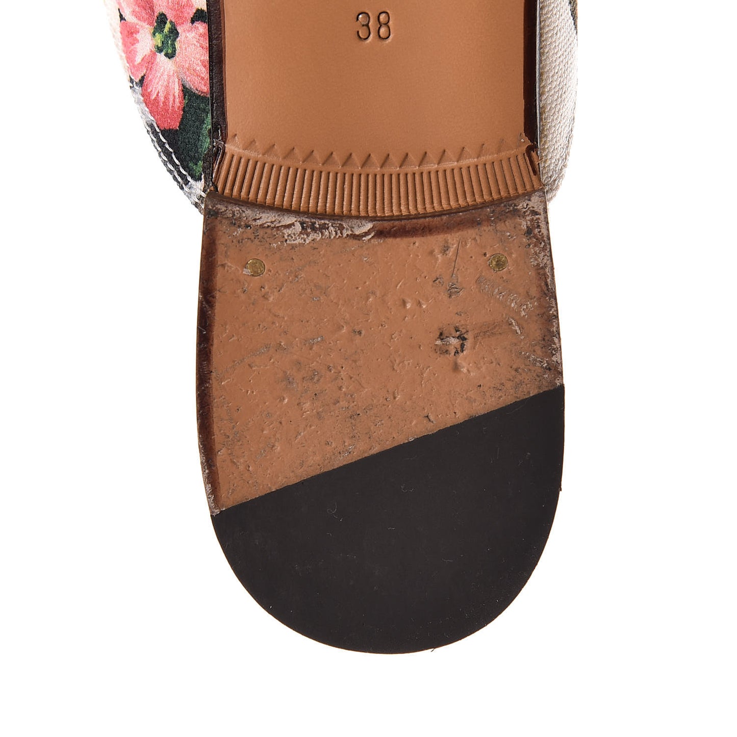 Canvas Garden Print Princetown Slippers 38 Ivory Multicolor