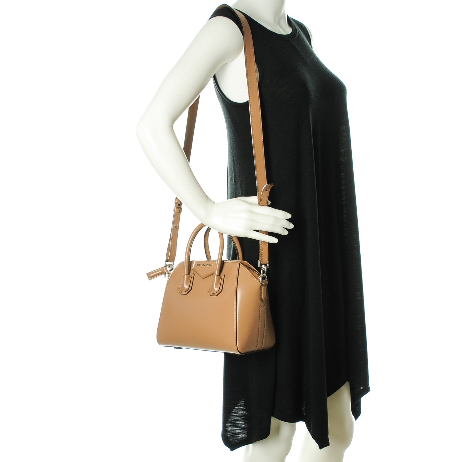 Givenchy Shiny Lord Calfskin Mini Antigona Dark Beige 2 of 8