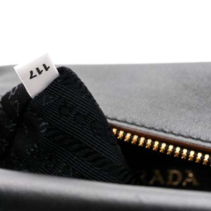 Prada City Calf Ribbon Bowling Bag Black 7 of 10