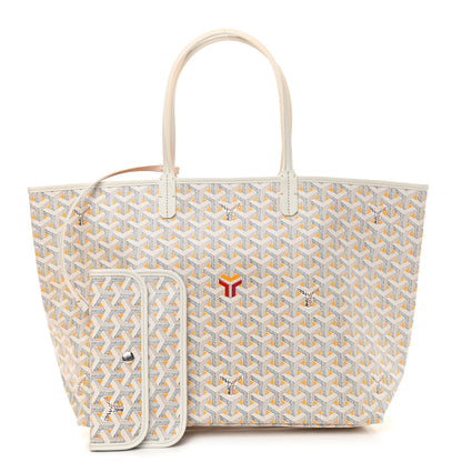 Goyard Goyardine Saint Louis Claire Voie PM White Orange 1 of 11