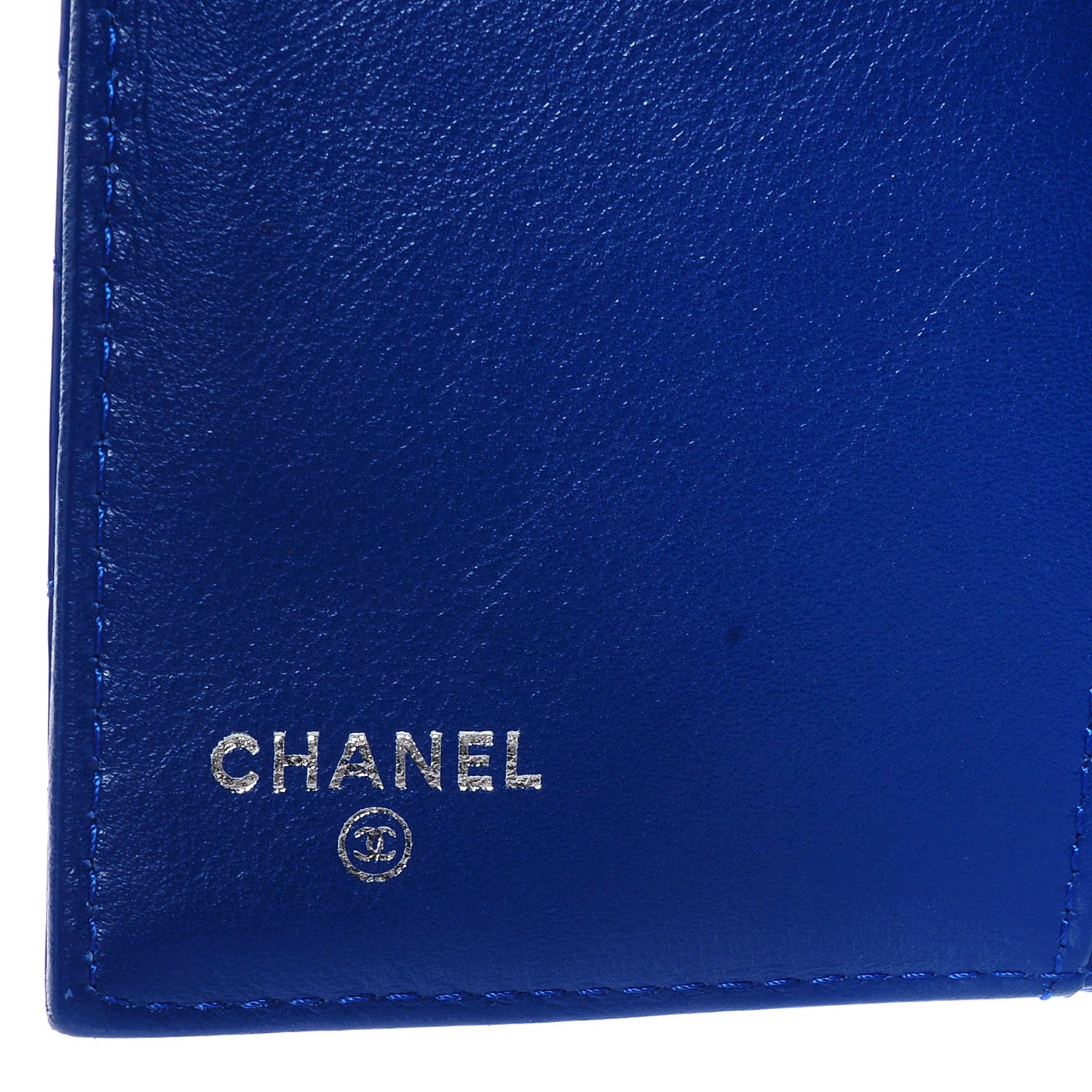 Chanel Patent Quilted Large Flap Wallet Dark Blue 8 of 10