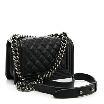 Chanel Caviar Quilted Small Boy Flap Black 2 of 9