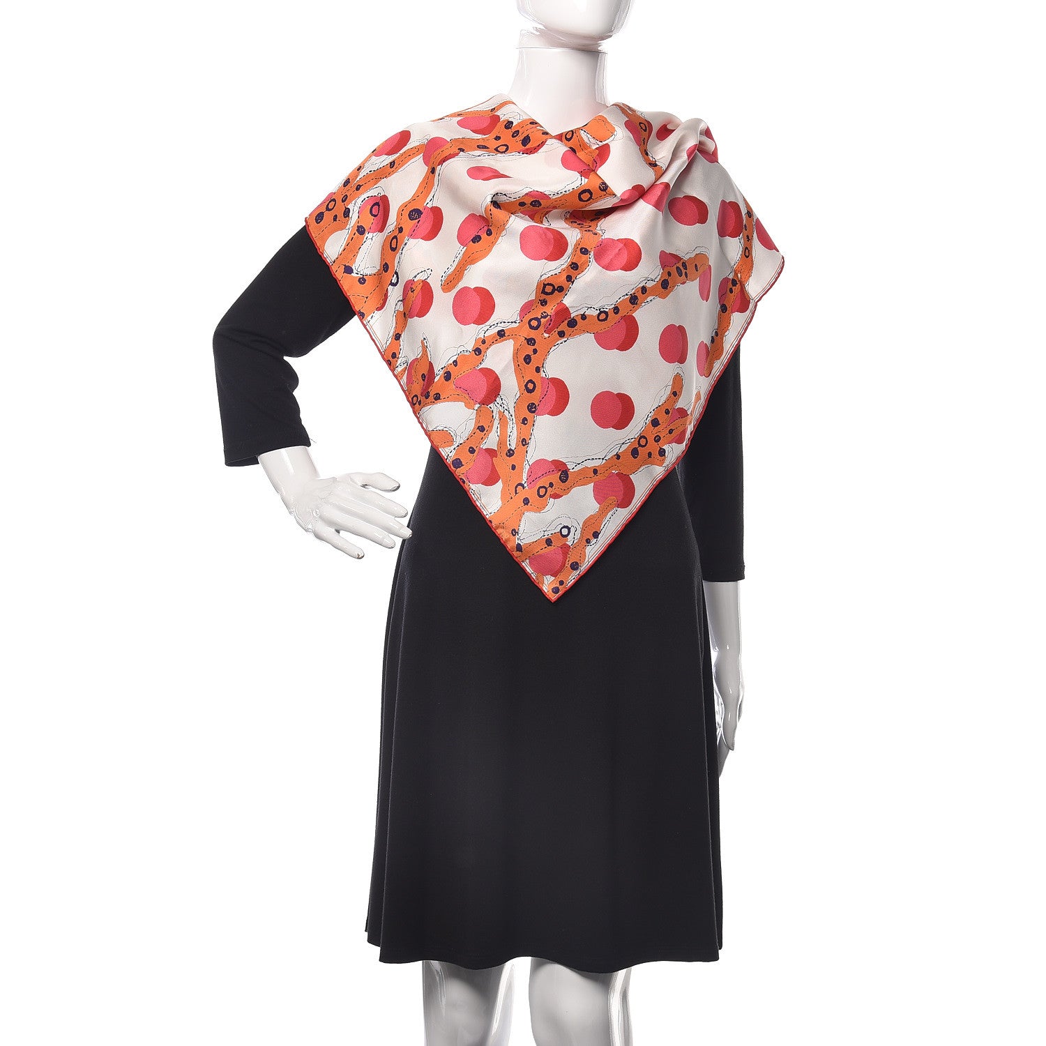 Louis Vuitton Silk Monogram Ramages Square Scarf 2 of 5