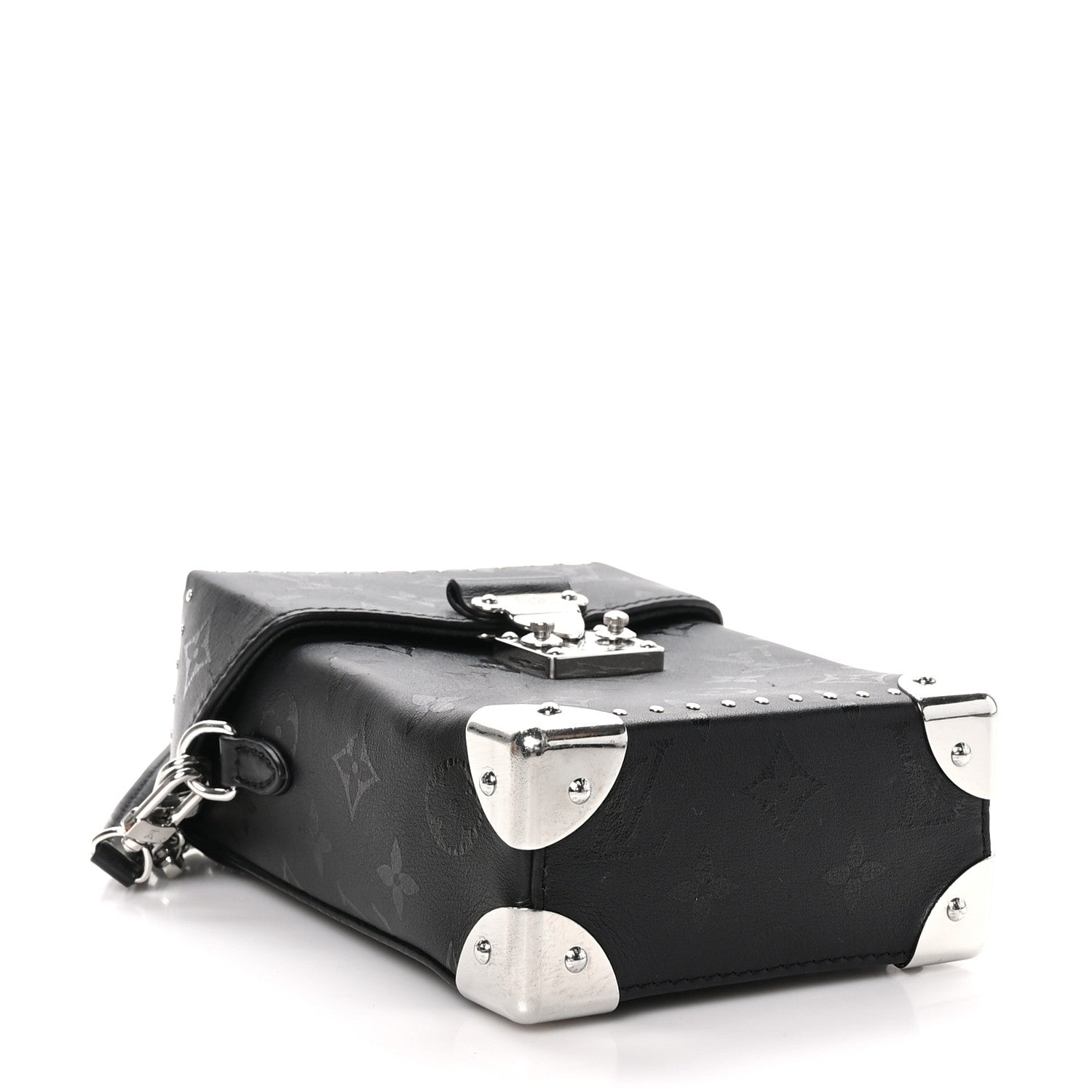 Louis Vuitton Calfskin Monogram Print Camera Box Black 4 of 8