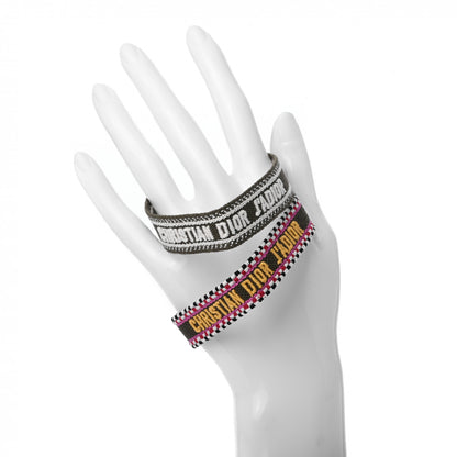 Christian Dior Woven Cotton J'Adior Friendship Bracelet Set Kaki Multicolor 2 of 3