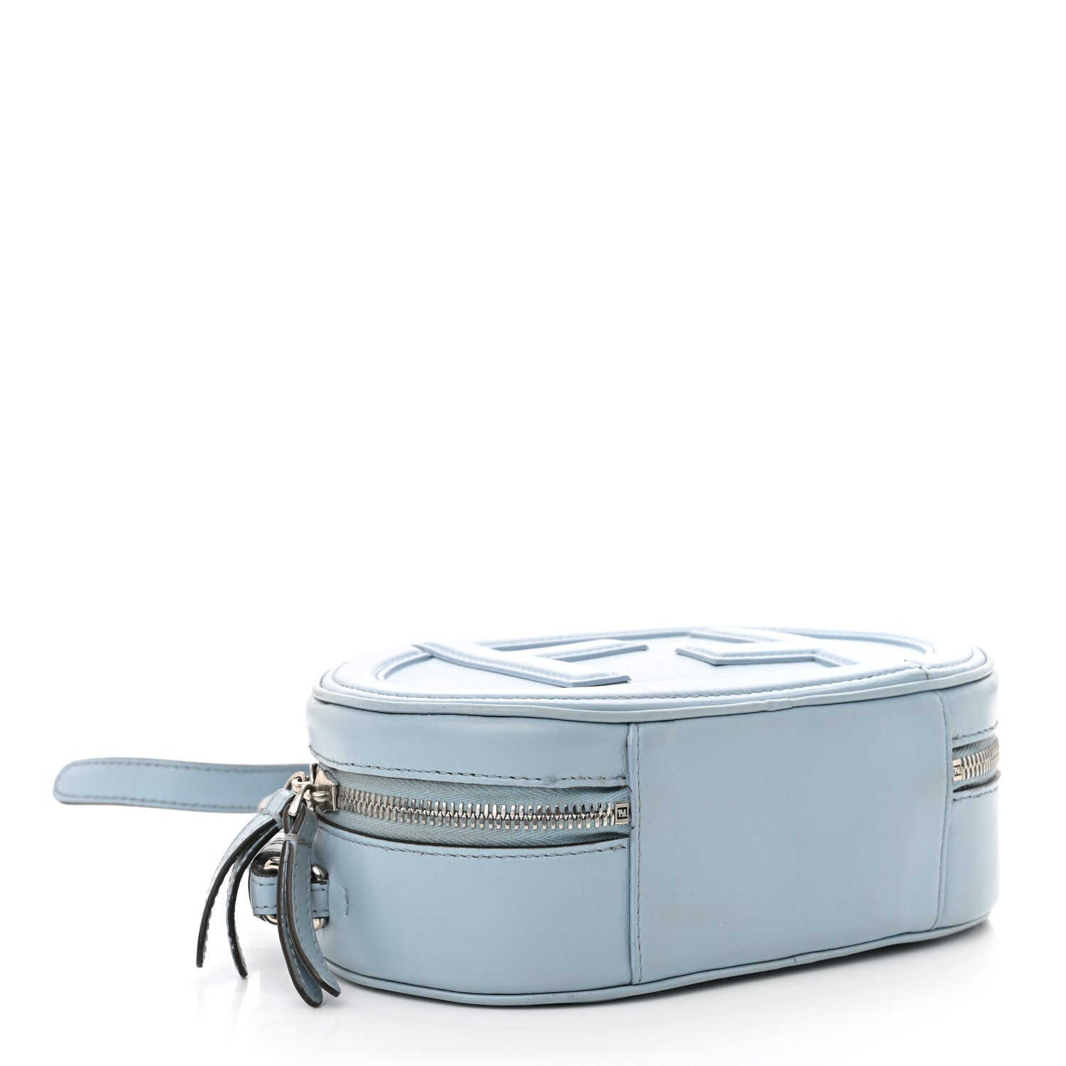 Fendi Vitello Grace Matte O'Lock Mini Camera Case Azzurro Baby 4 of 15